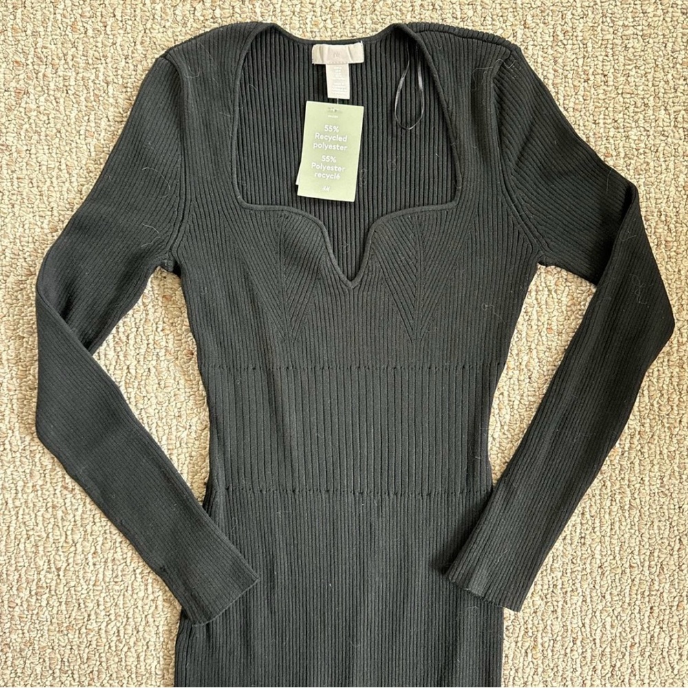 H&M knit long sleeve maxi dress
